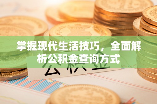 淳化掌握现代生活技巧，全面解析公积金查询方式