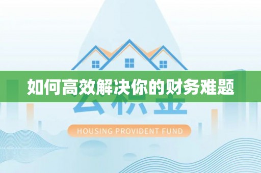 淳化如何高效解决你的财务难题