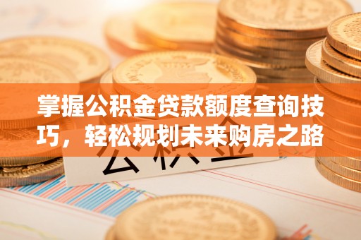 淳化掌握公积金贷款额度查询技巧，轻松规划未来购房之路
