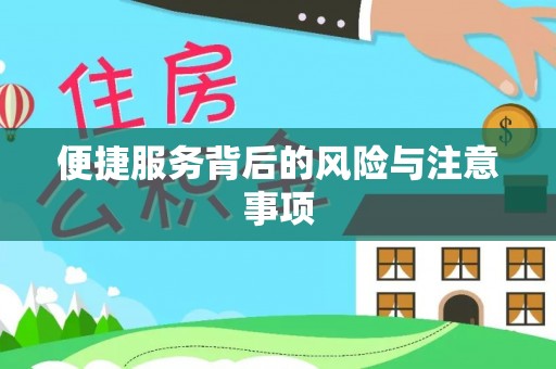 淳化便捷服务背后的风险与注意事项